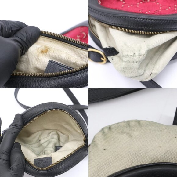 Gucci Ophidia Round Shoulder Bag GG Velvet Mini Red 574978 - Picture 12 of 14